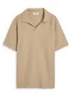 Frame Mens Summer Beige Jacquard Short-sleeve Cotton-jersey Polo Shirt