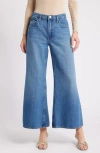 Frame Le Jane Raw Hem Crop Wide Leg Jeans In Lucite