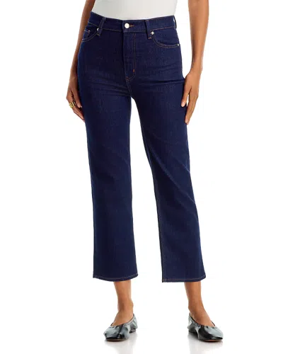 Frame Pixie Le Sleek High Rise Straight Leg Jeans In Rinse In Blue