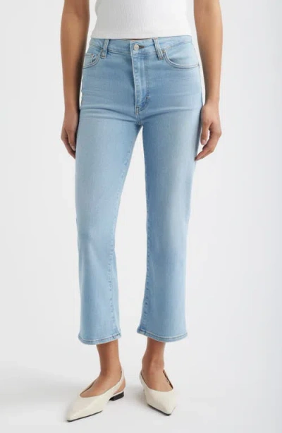 Frame Pixie Le Sleek Straight High Rise Jeans In Hush In Blue