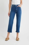 Frame Pixie Le Sleek Straight High Waist Ankle Straight Leg Jeans In Blue