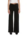Frame Pixie Le Slim High Rise Palazzo Jeans In Black In Black