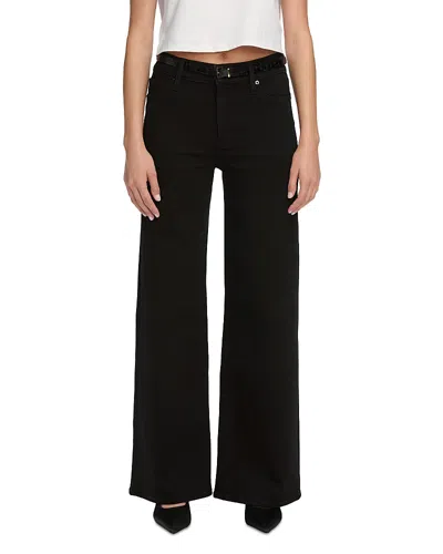 Frame Pixie Le Slim High Rise Palazzo Jeans In Black