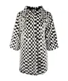 Frame Plaid Fur In Black