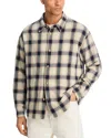 Frame Checked Cotton-blend Flannel Overshirt In Multi