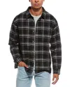 Frame Plaid Overshirt In Black