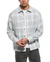 Frame Plaid Overshirt In Blue