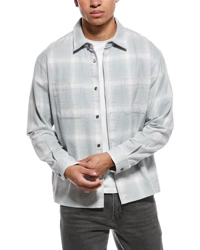 Frame Plaid Overshirt In Gold