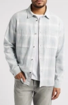 Frame Plaid Overshirt In Light Blue Plaid