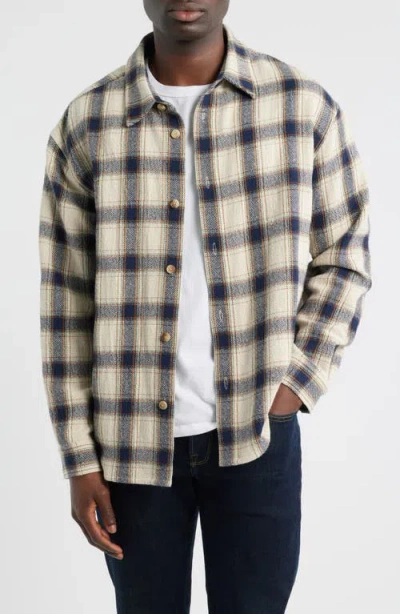 Frame Checked Cotton-blend Flannel Overshirt In Multi