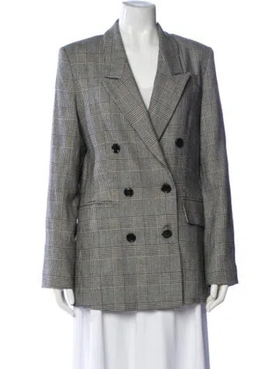 Pre-owned Frame Plaid Print Blazer In Multi