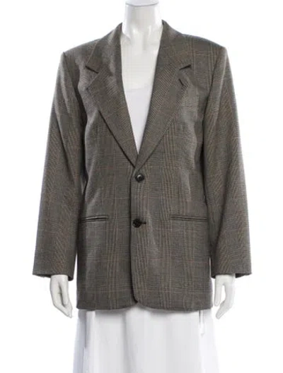 Pre-owned Frame Plaid Print Blazer In Multi