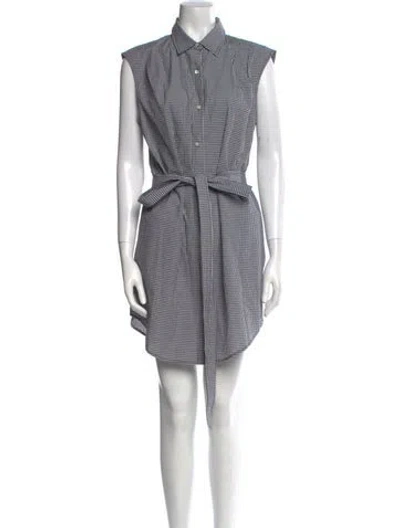 Pre-owned Frame Plaid Print Mini Dress In Multi