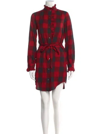 Pre-owned Frame Plaid Print Mini Dress In Multi
