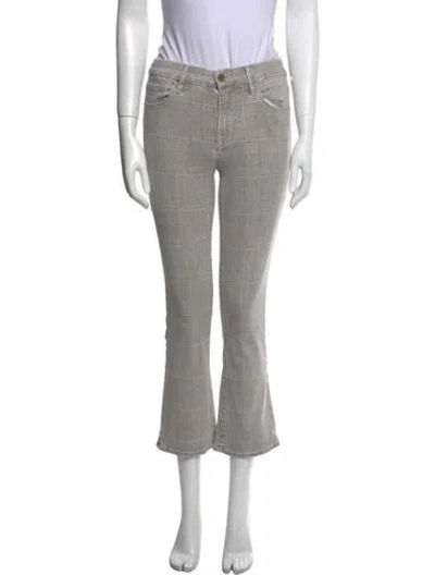 Pre-owned Frame Plaid Print Straight Leg Pants