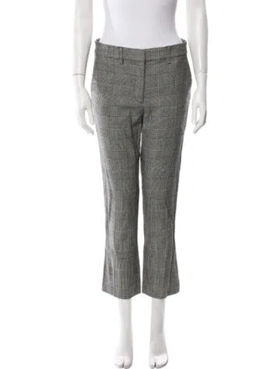 Pre-owned Frame Plaid Print Straight Leg Pants In Multi