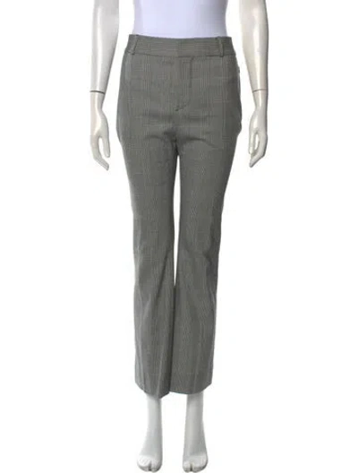 Pre-owned Frame Plaid Print Straight Leg Pants In Multi