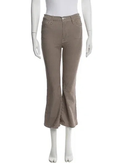 Pre-owned Frame Plaid Print Wide Leg Pants In Brown