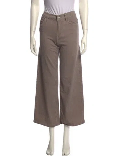 Pre-owned Frame Plaid Print Wide Leg Pants In Neutral