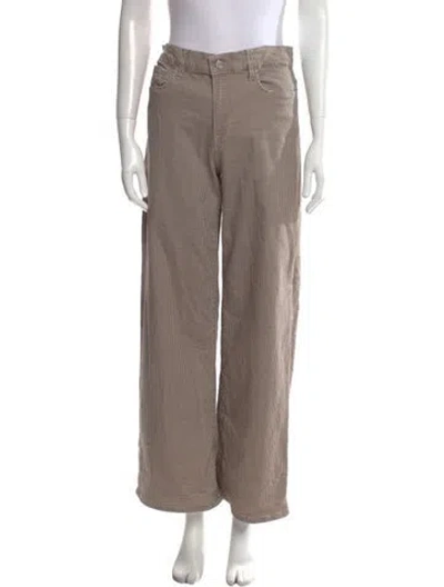 Pre-owned Frame Plaid Print Wide Leg Pants In Neutral