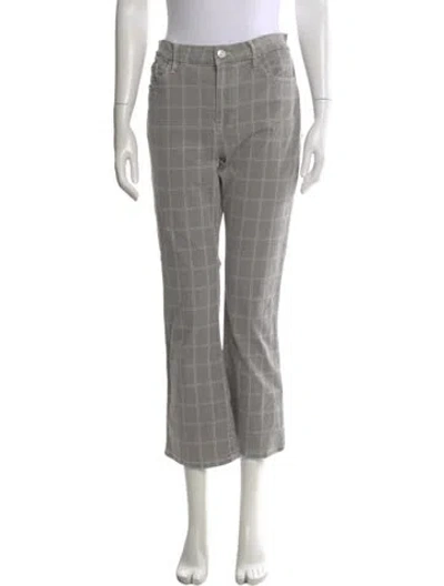 Pre-owned Frame Plaid Print Wide Leg Pants In Neutral