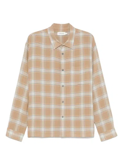 Frame Plaid Shirt In Neutral