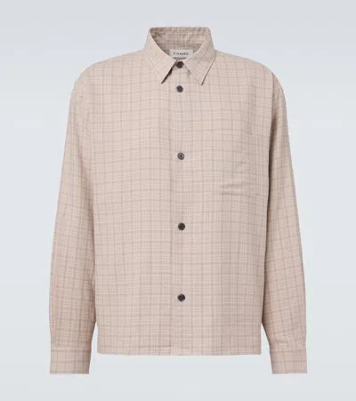 Frame Plaid Shirt In Neutral