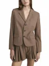 Frame Plaid Smart Blazer In Brown Multi In Brown