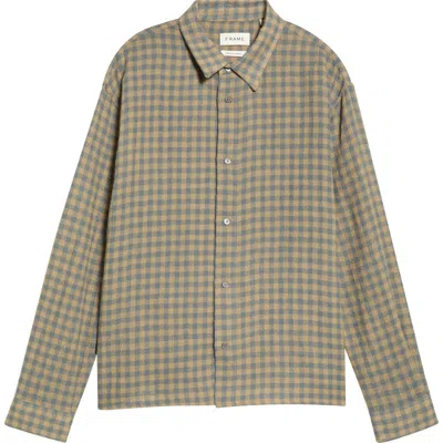 FRAME FRAME PLAID WOOL BUTTON-UP SHIRT