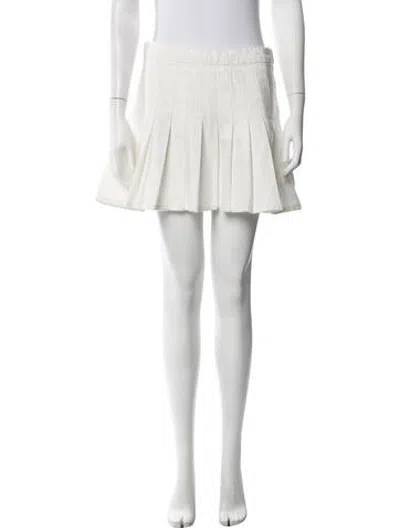 Pre-owned Frame Pleated Accents Mini Skirt In Blue