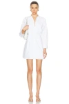 Frame Pleated Regular-fit Organic-cotton Mini Dress In White