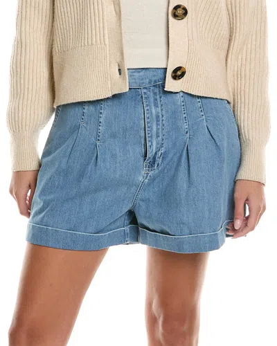 Frame Jeansshorts Mit Falten In Hellblauer Denim
