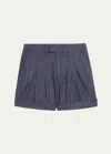 FRAME PLEATED WIDE-CUFF SHORTS