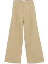 Frame Cotton-twill Wide-leg Pants In Neutrals