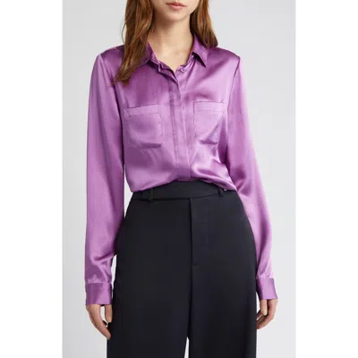 FRAME FRAME POCKET SILK BUTTON-UP SHIRT