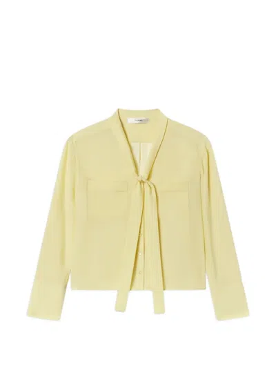 Frame Pocket Tie Blouse In Multi