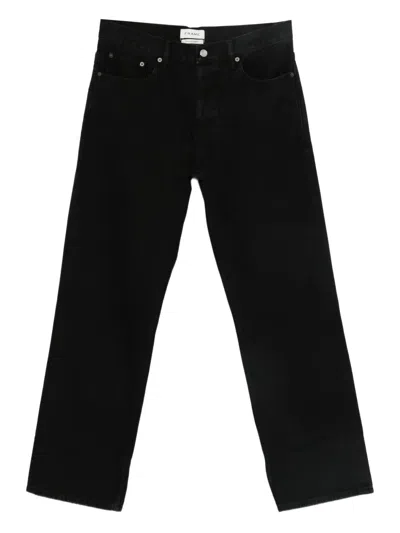 Frame Pocketed Denim Straight-leg Jeans In Black