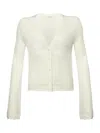 Frame Pointelle Cardi Cream In White