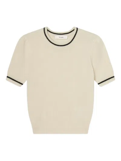 FRAME POINTELLE-KNIT T-SHIRT