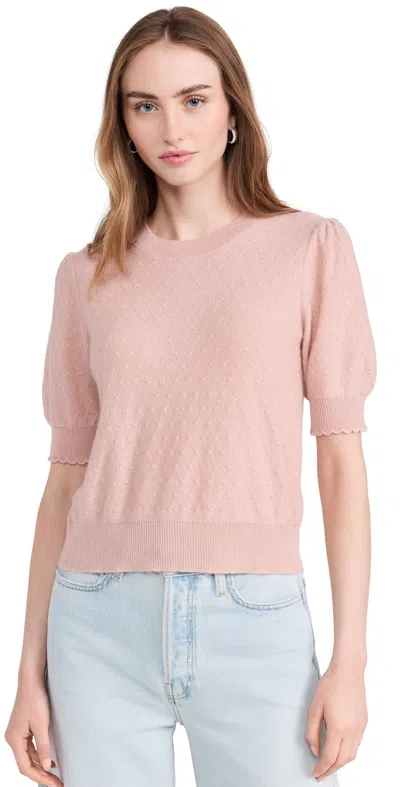 Frame Cashmere Puff-sleeve Sweater In Peony