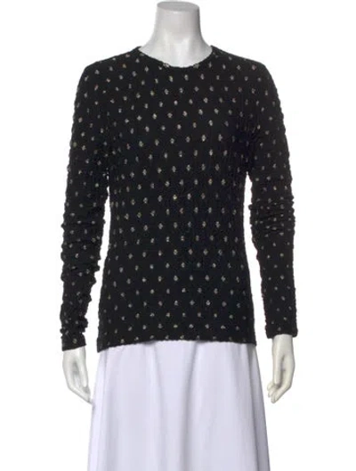 Pre-owned Frame Polka Dot Print Crew Neck Sweatshirt W/ Tags In Black