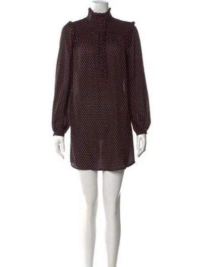 Pre-owned Frame Polka Dot Print Mini Dress In Multi