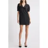 Frame The Polka Dot Sailor Dress In Black Multi