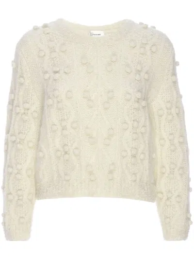 Frame Popcorn Jumper In White