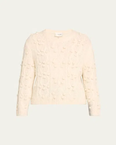 Frame Popcorn Pullover Sweater In Cream