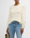 Frame Popcorn Knit Pullover In Cream In Cream