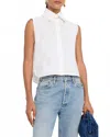 Frame Prep Point Collared Shirt In White In White