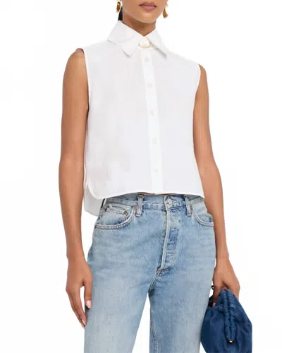 Frame Prep Point Collared Shirt In White