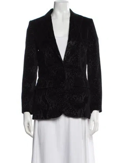 Pre-owned Frame Printed Blazer In Black