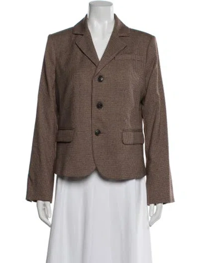 Pre-owned Frame Printed Blazer W/ Tags In Brown